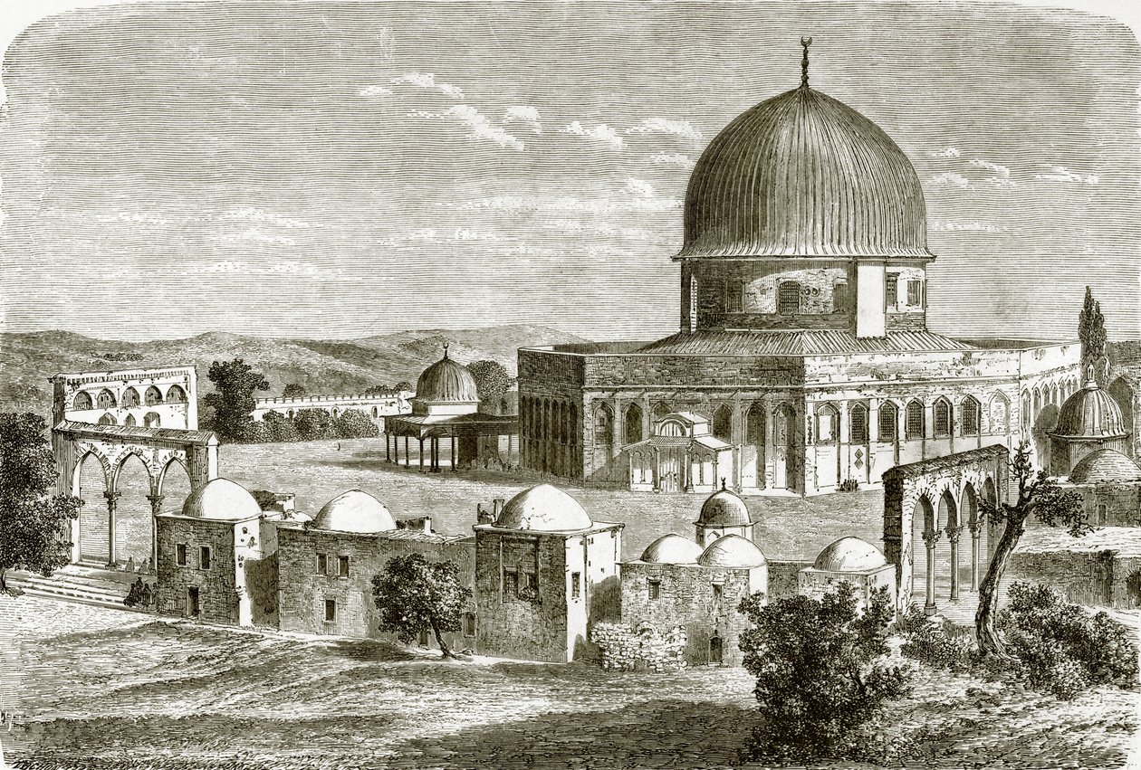 The Mosque of Omar - Site of the Temple at Jerusalem by English School