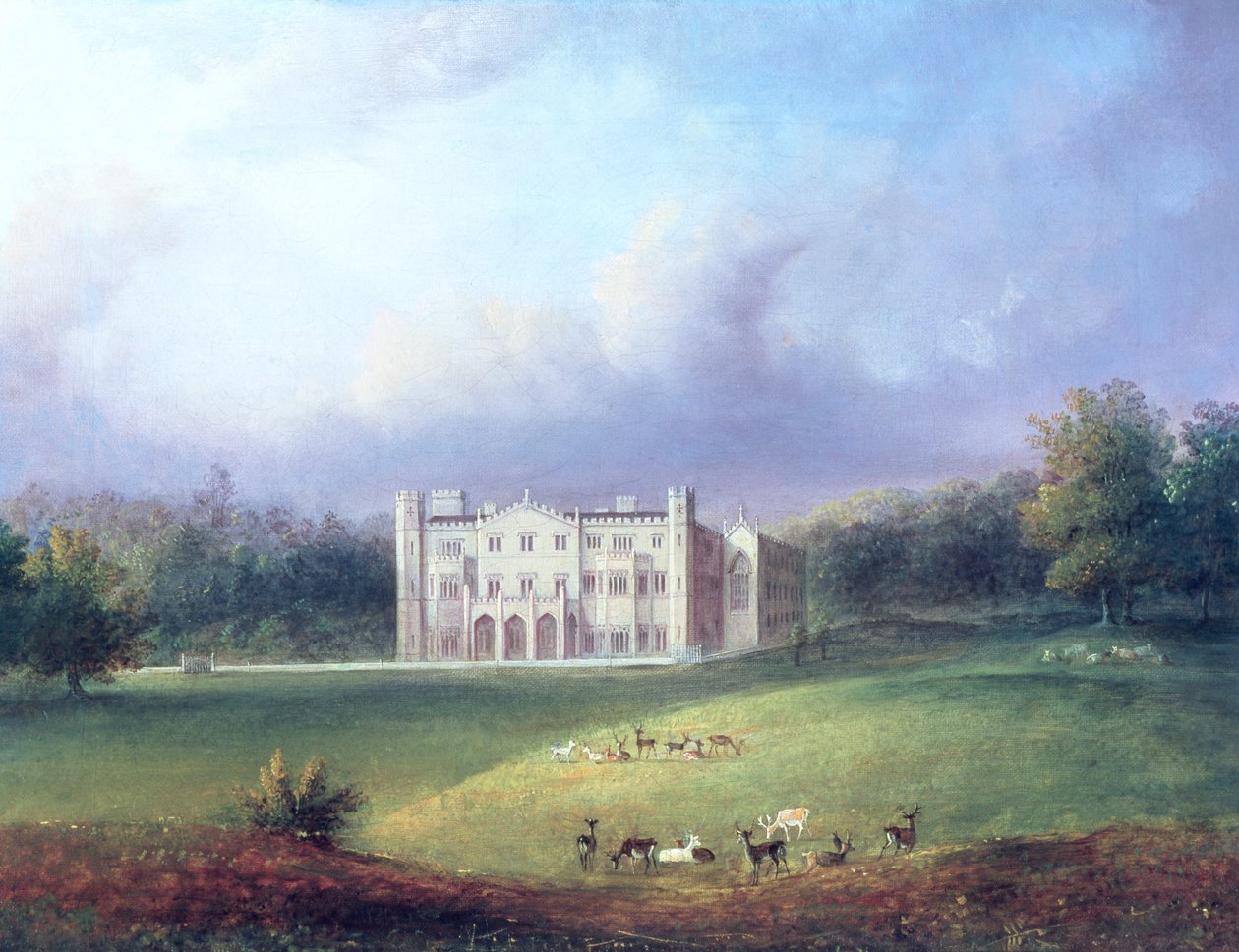 Two Views of Apley Priory (detail) by English School