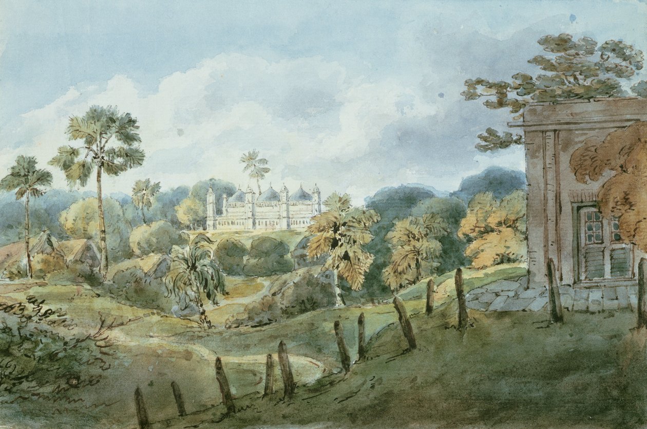 View from Captain Williams Bungalow at Mongheer (Munger), c.1808 by English School