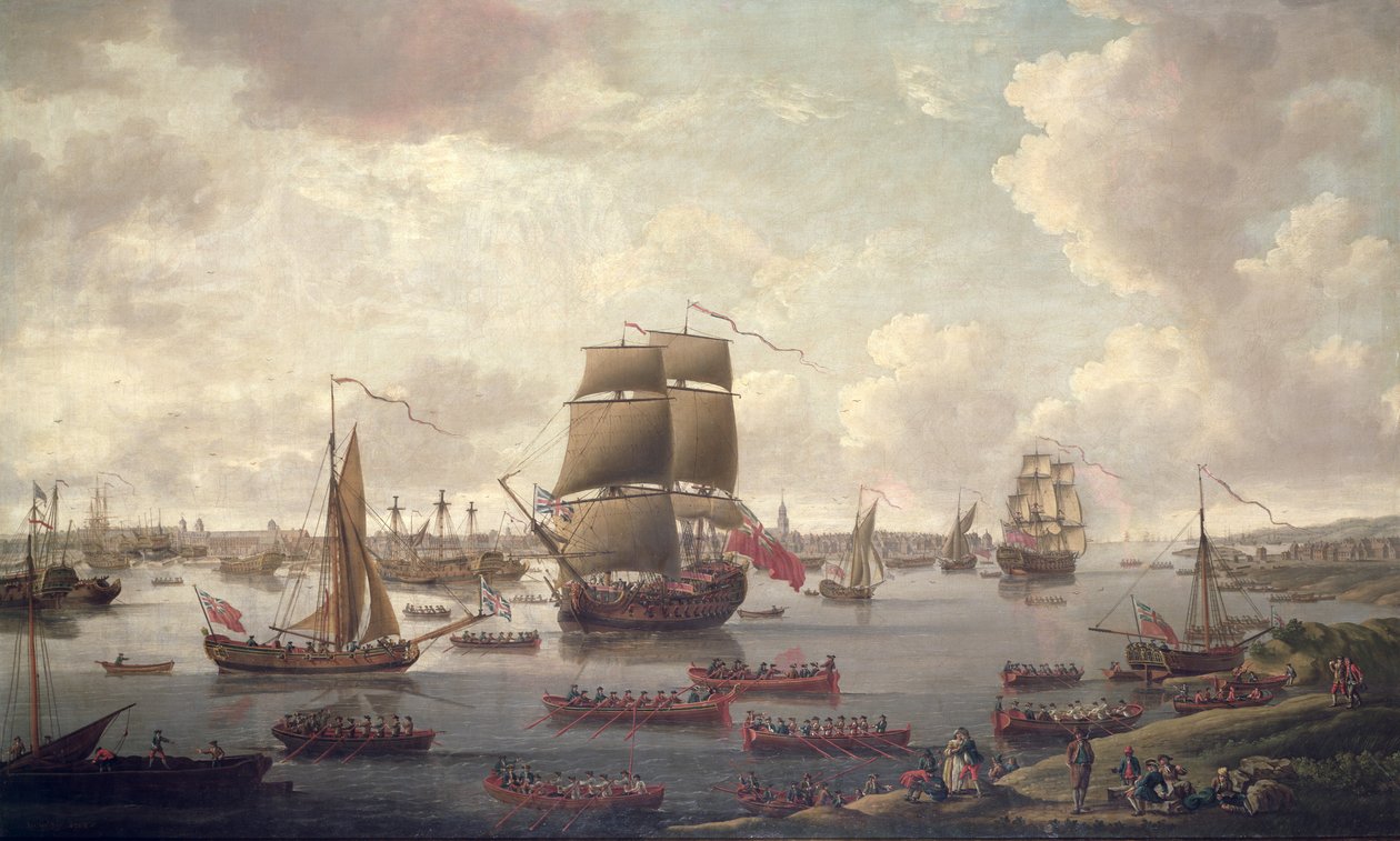 View of the Thames by English School