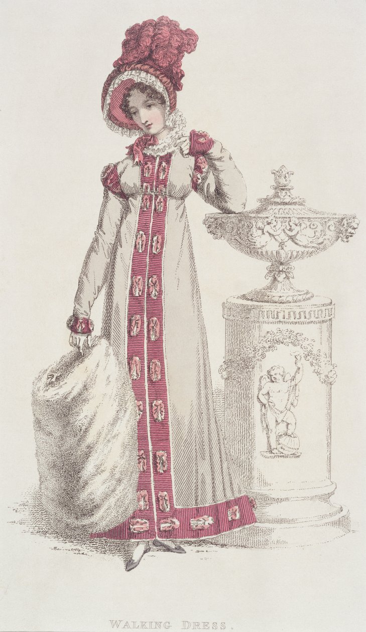 Walking Dress, December 1819 by English School