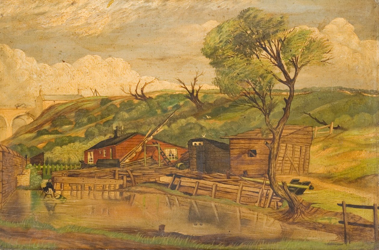 Landscape with Pond by English School English School