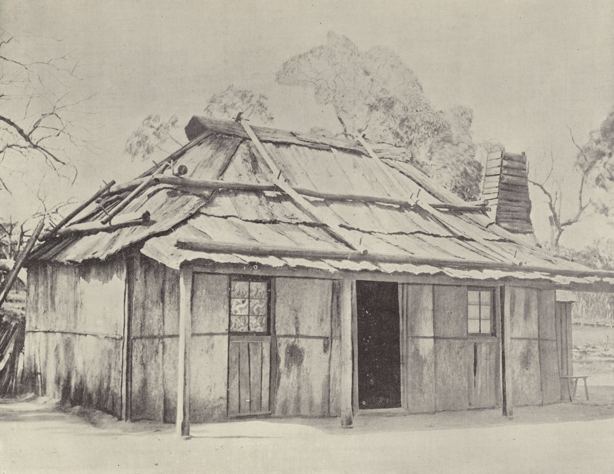 A Bark Hut by English Photographer