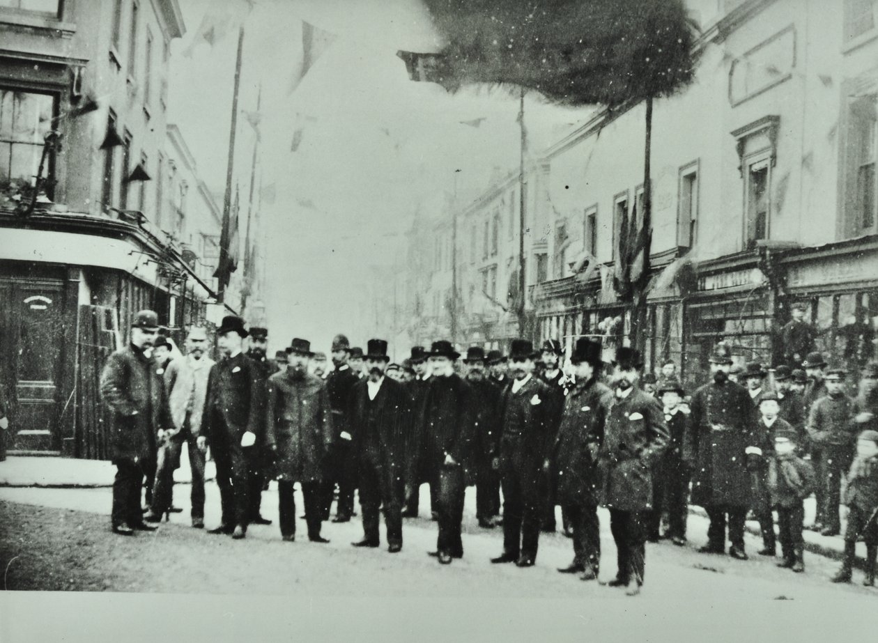 Hare Street: opening of Woolwich ferry, 1889 by English Photographer