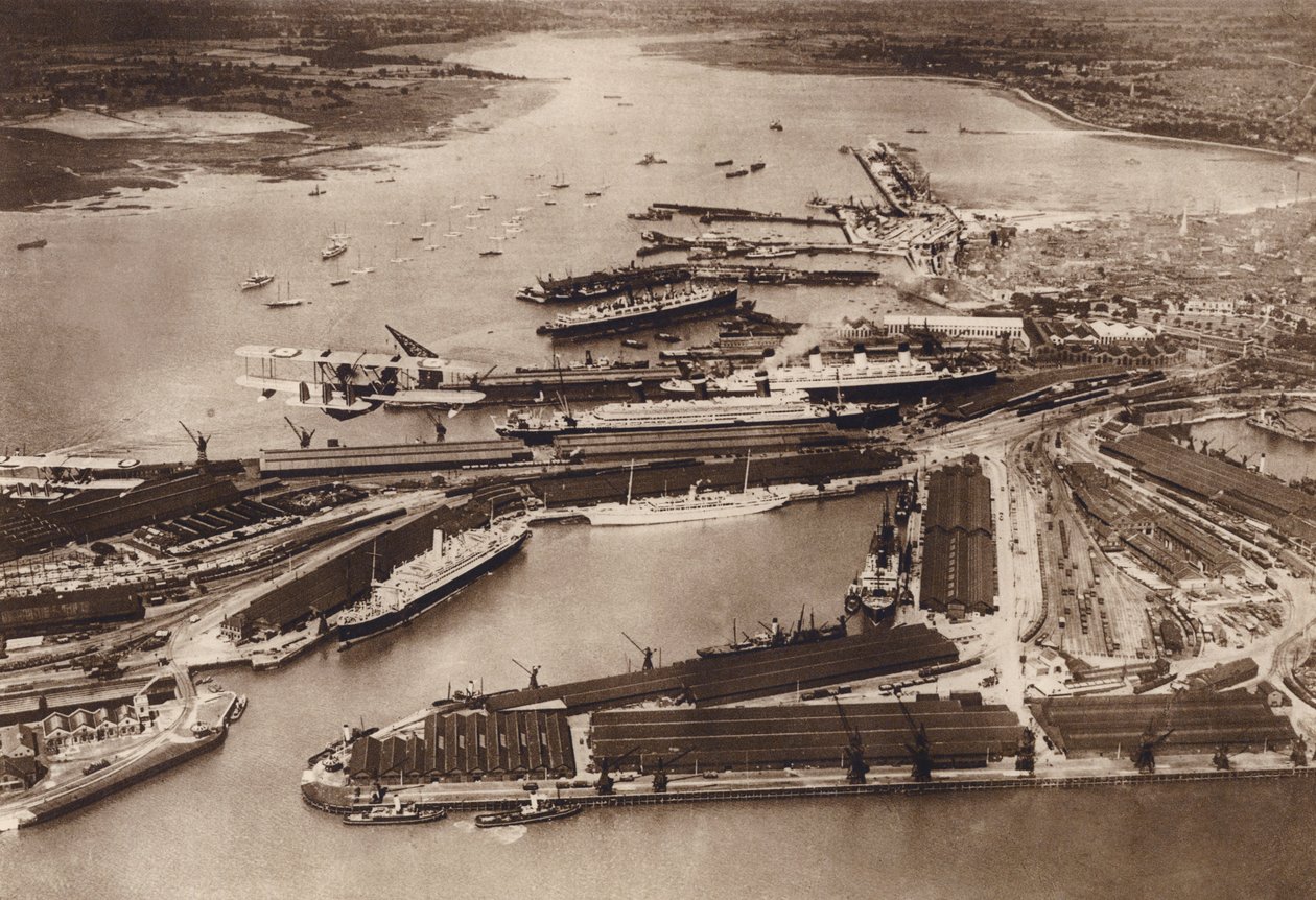 Southampton Docks from the air by English Photographer