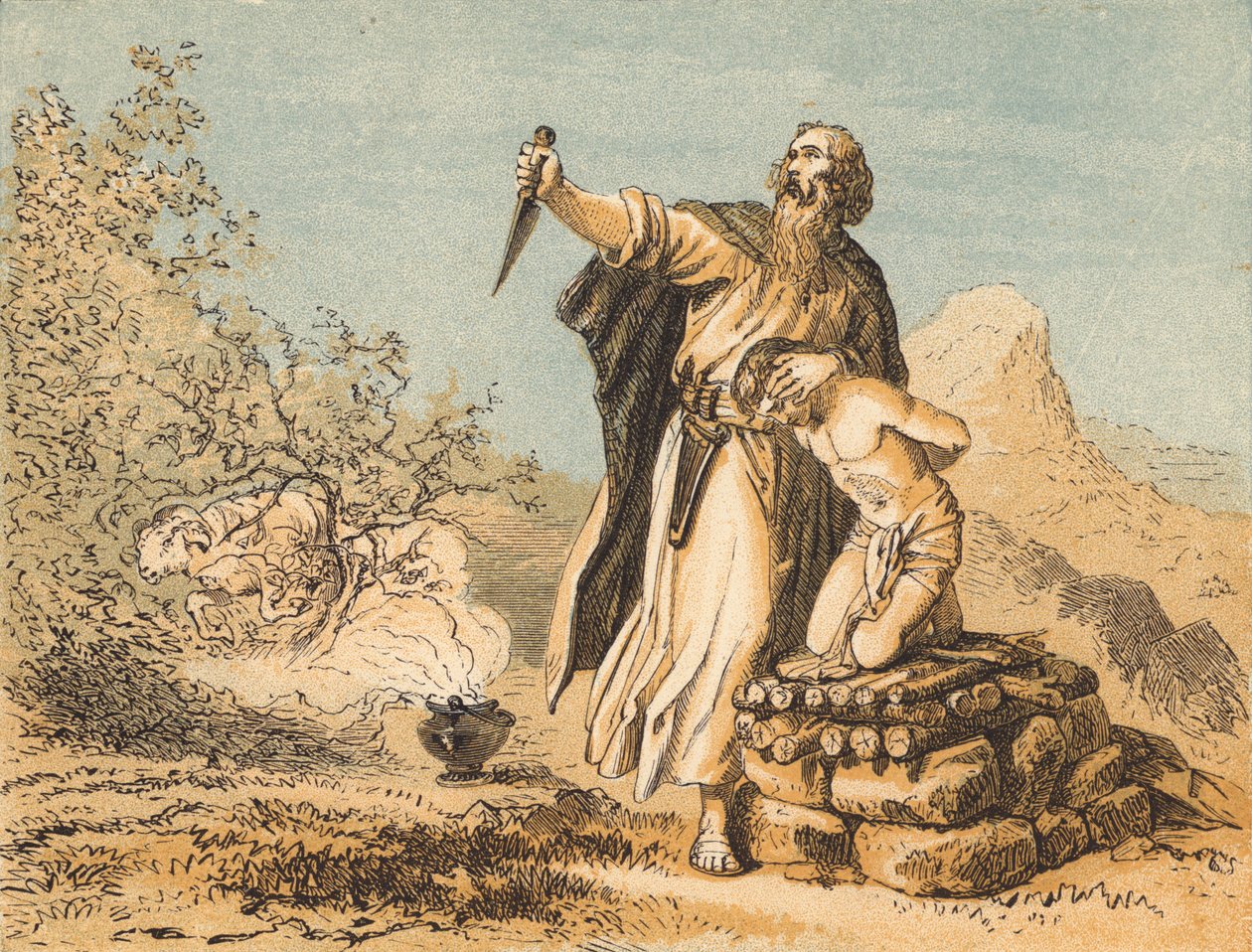 Abraham Offering Up Isaac by English School