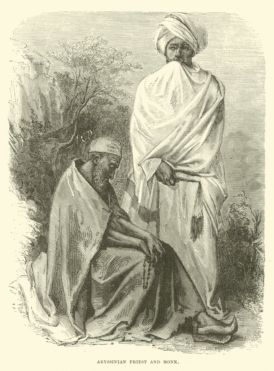 Abyssinian Priest and Monk by English School