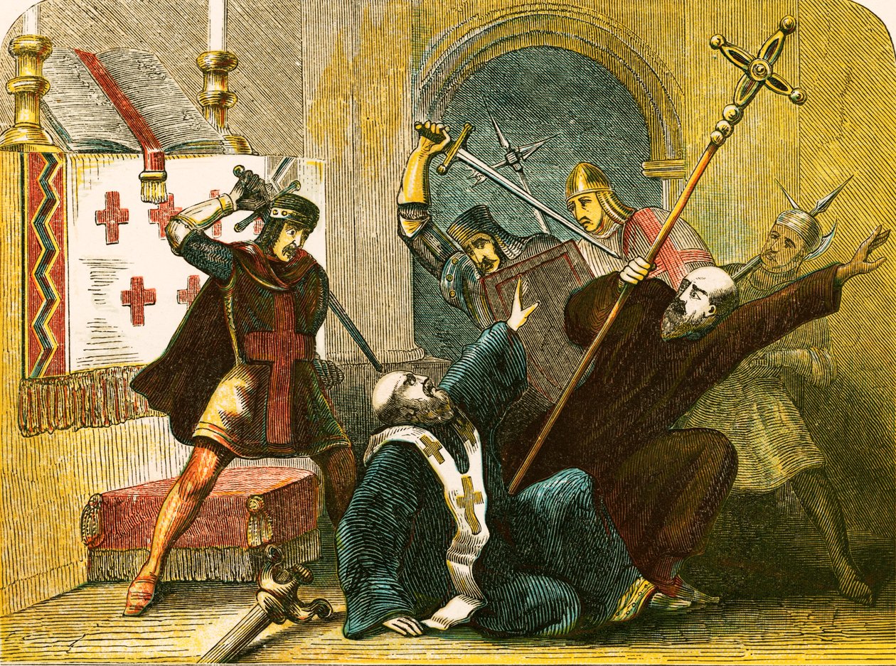 Assassination of Thomas a Becket by English School