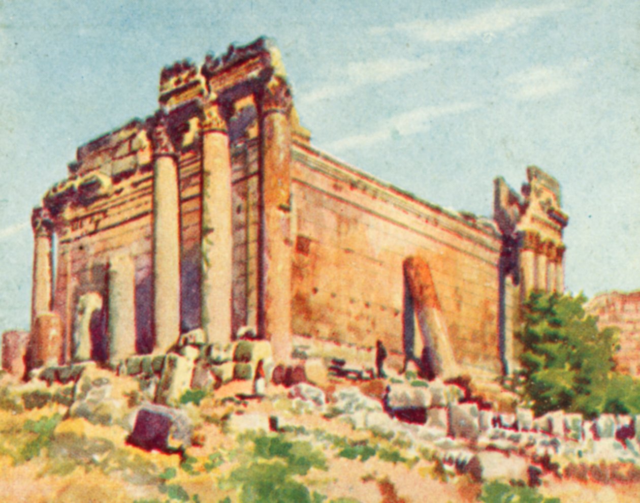 Baalbek, Temple of Bacchus by English School