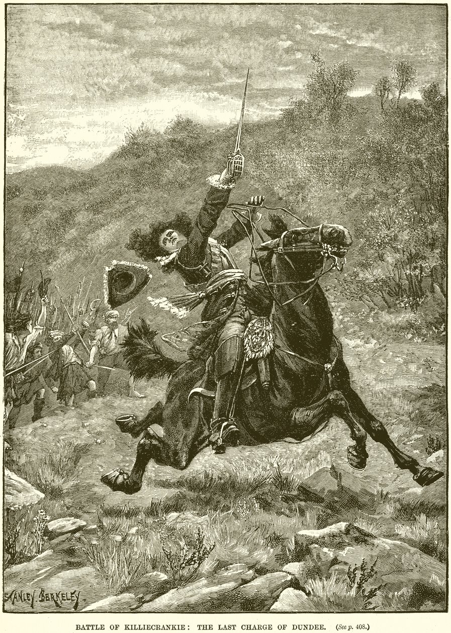 Battle of Killiecrankie: The Charge of Dundee by English School