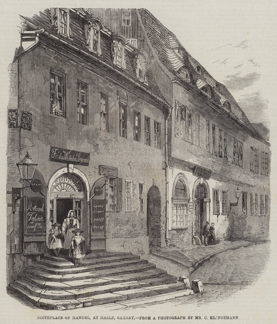 Birthplace of Handel, at Halle, Saxony by English School