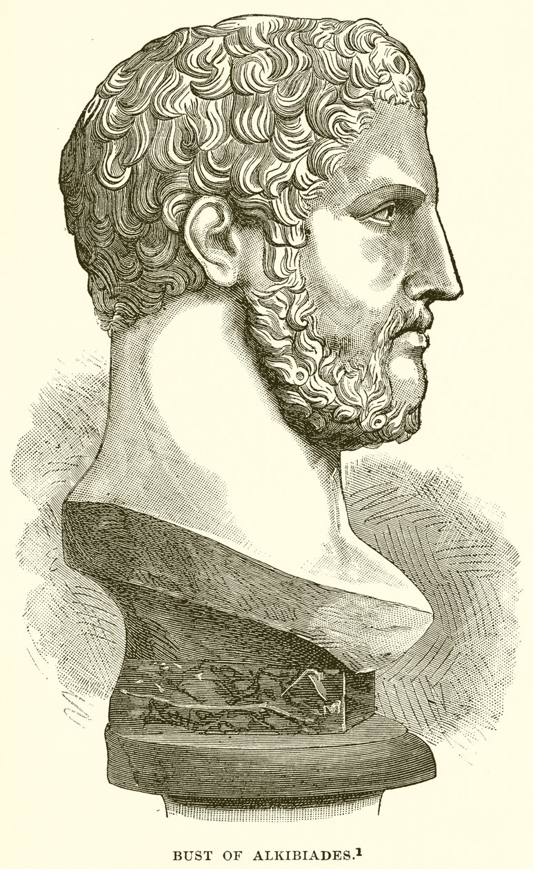 Bust of Alcibiades by English School