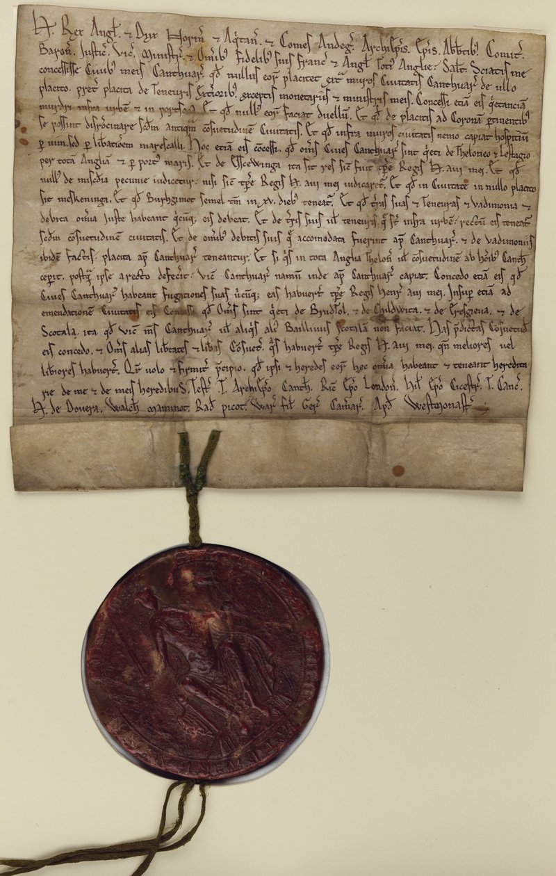 Charter of Henry II by English School
