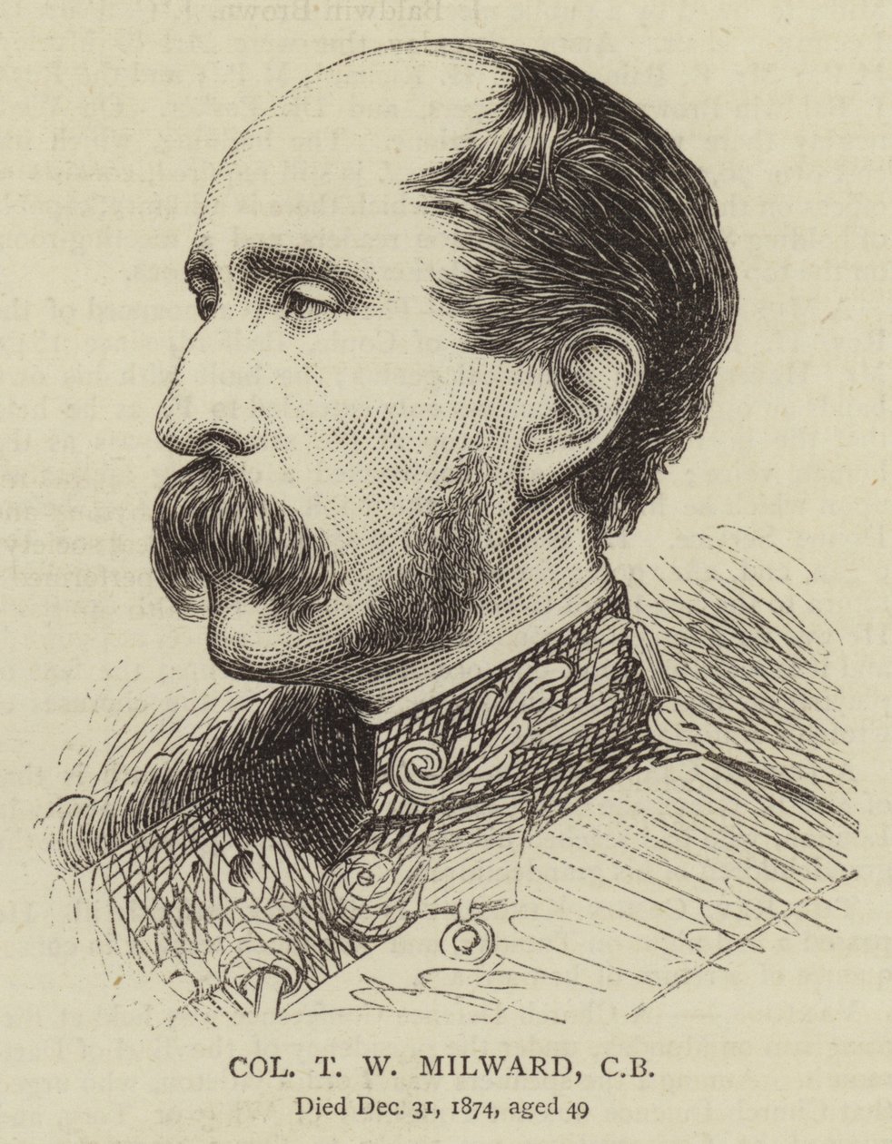 Colonel T W Milward, CB by English School