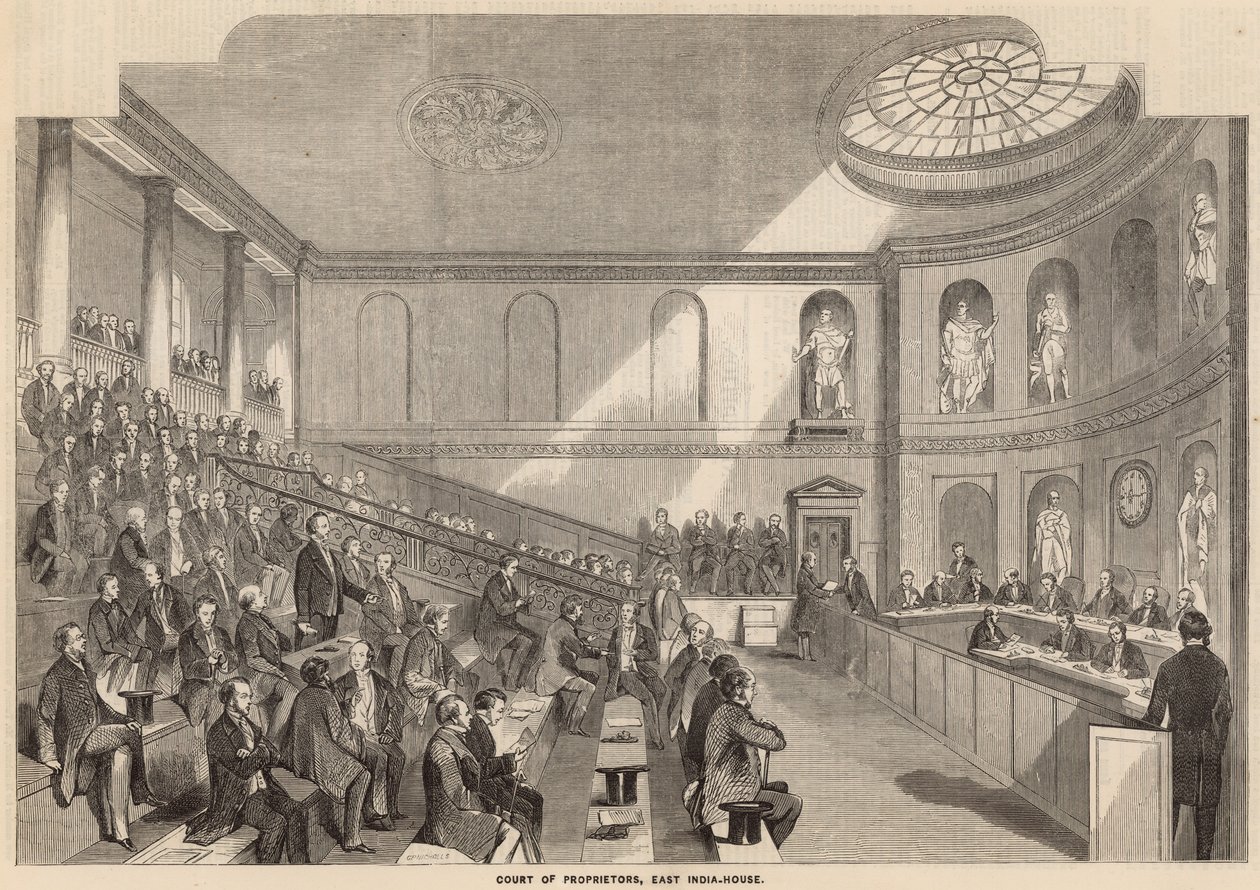 Court of Proprietors, East India House by English School