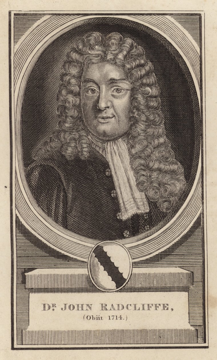 Dr John Radcliffe, Obiit 1714 by English School