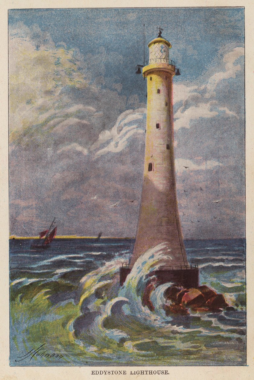 Eddystone Lighthouse by English School