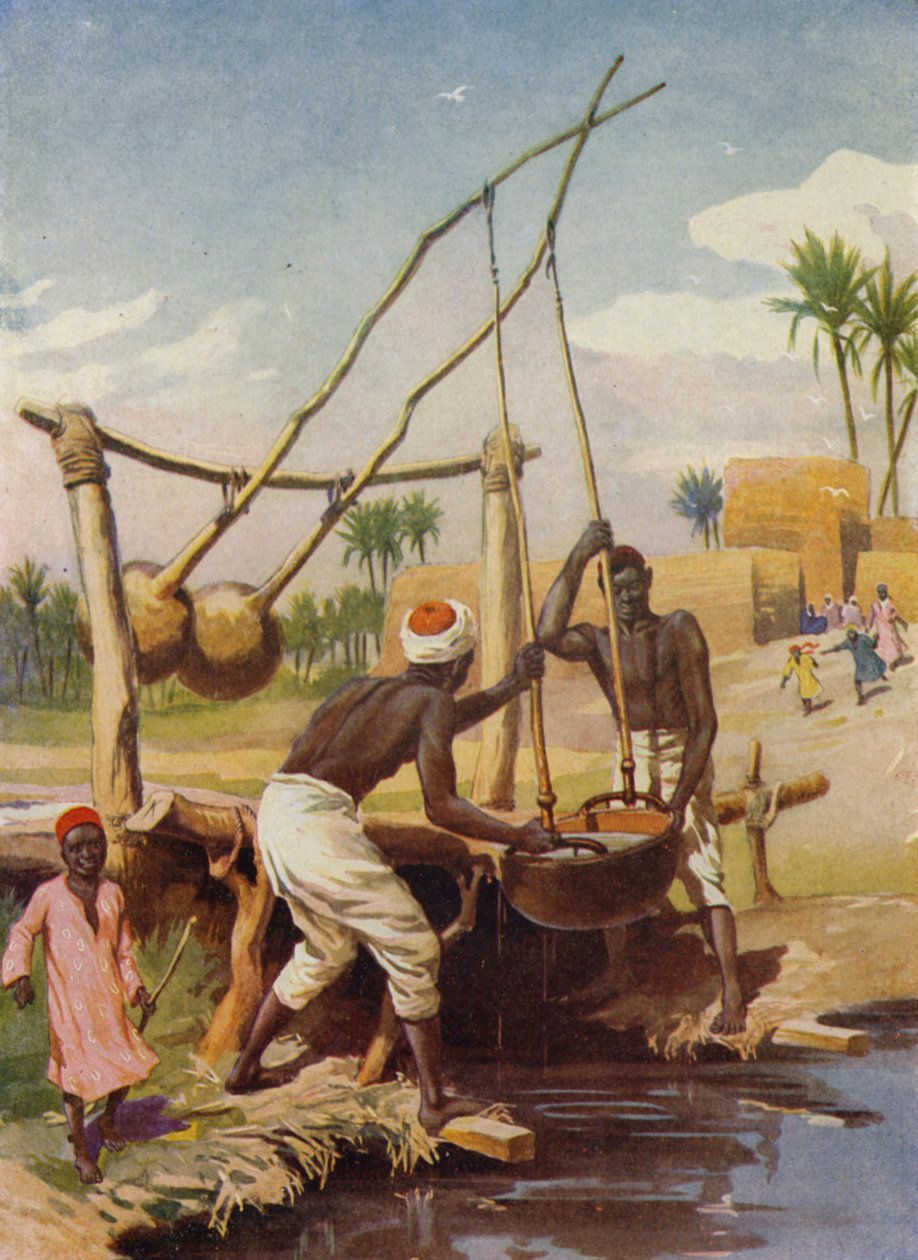 Egyptian Water Well by English School