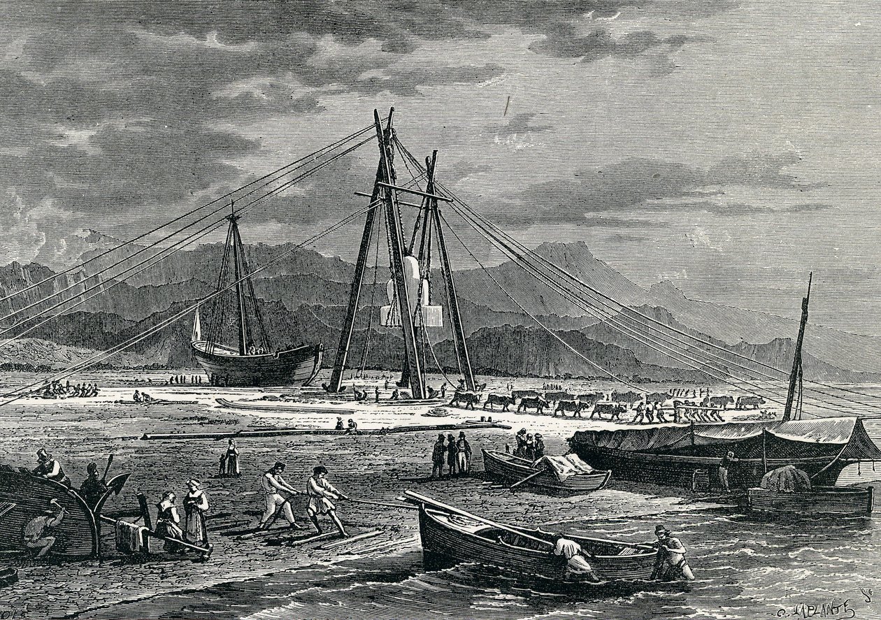 Embarkation of a Block of Marble: Avenza by English School
