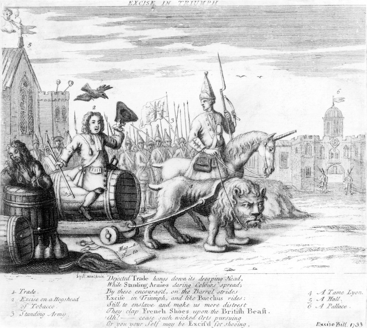 Excise in Triumph, 1733 by English School