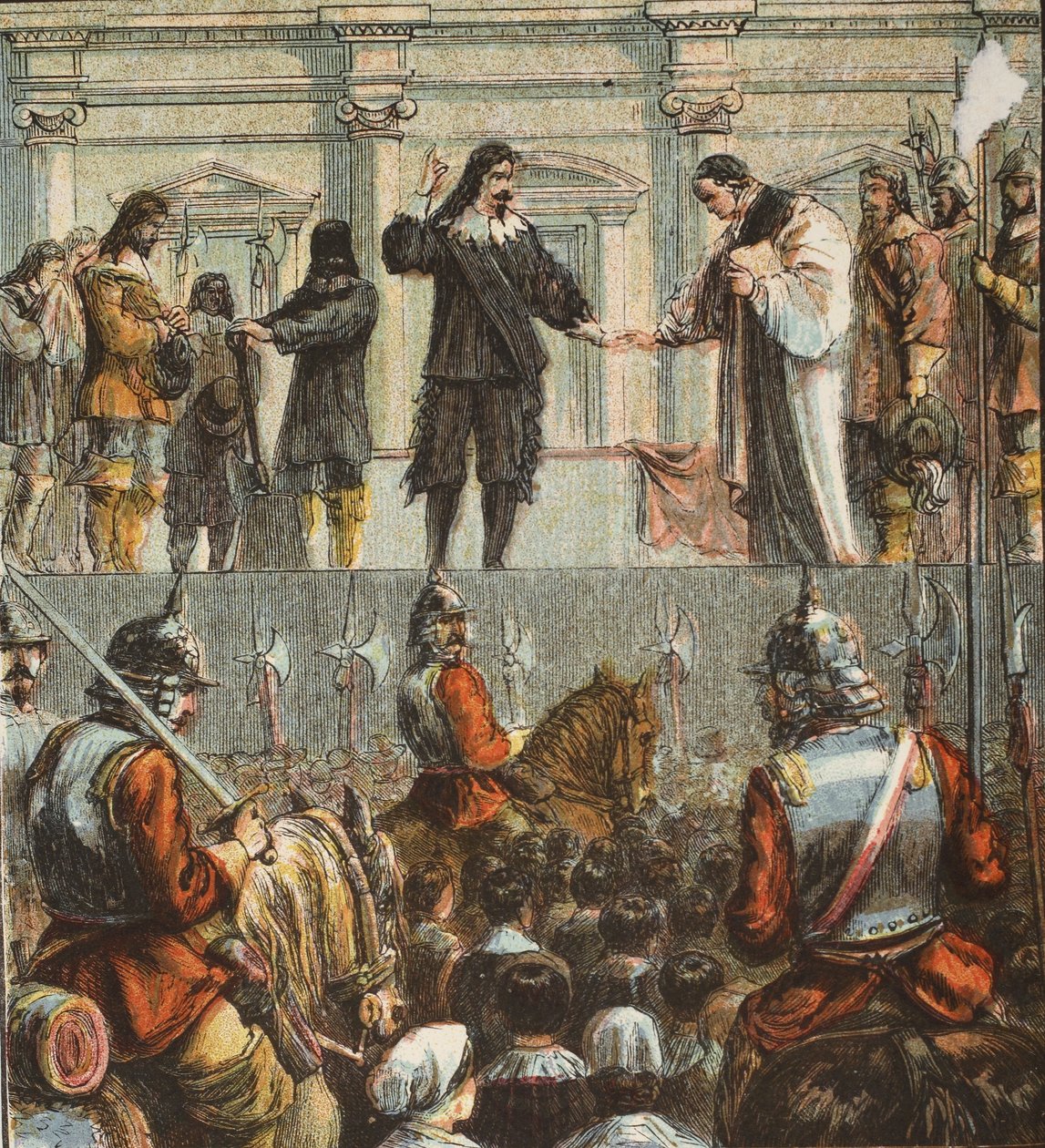 Execution of Charles I by English School