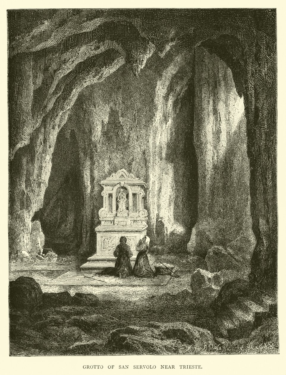 Grotto of San Servolo near Trieste by English School