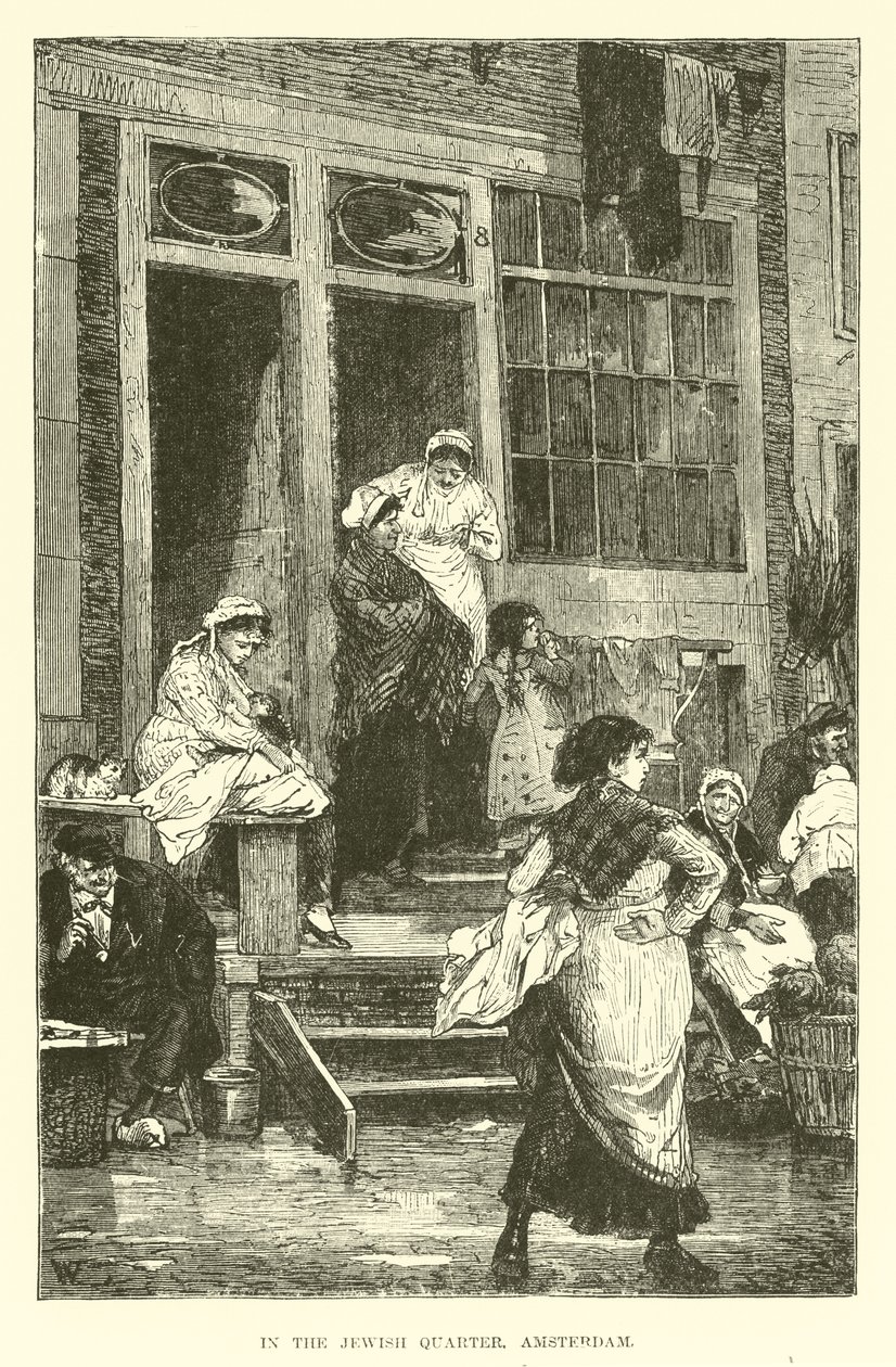 In the Jewish quarter, Amsterdam by English School