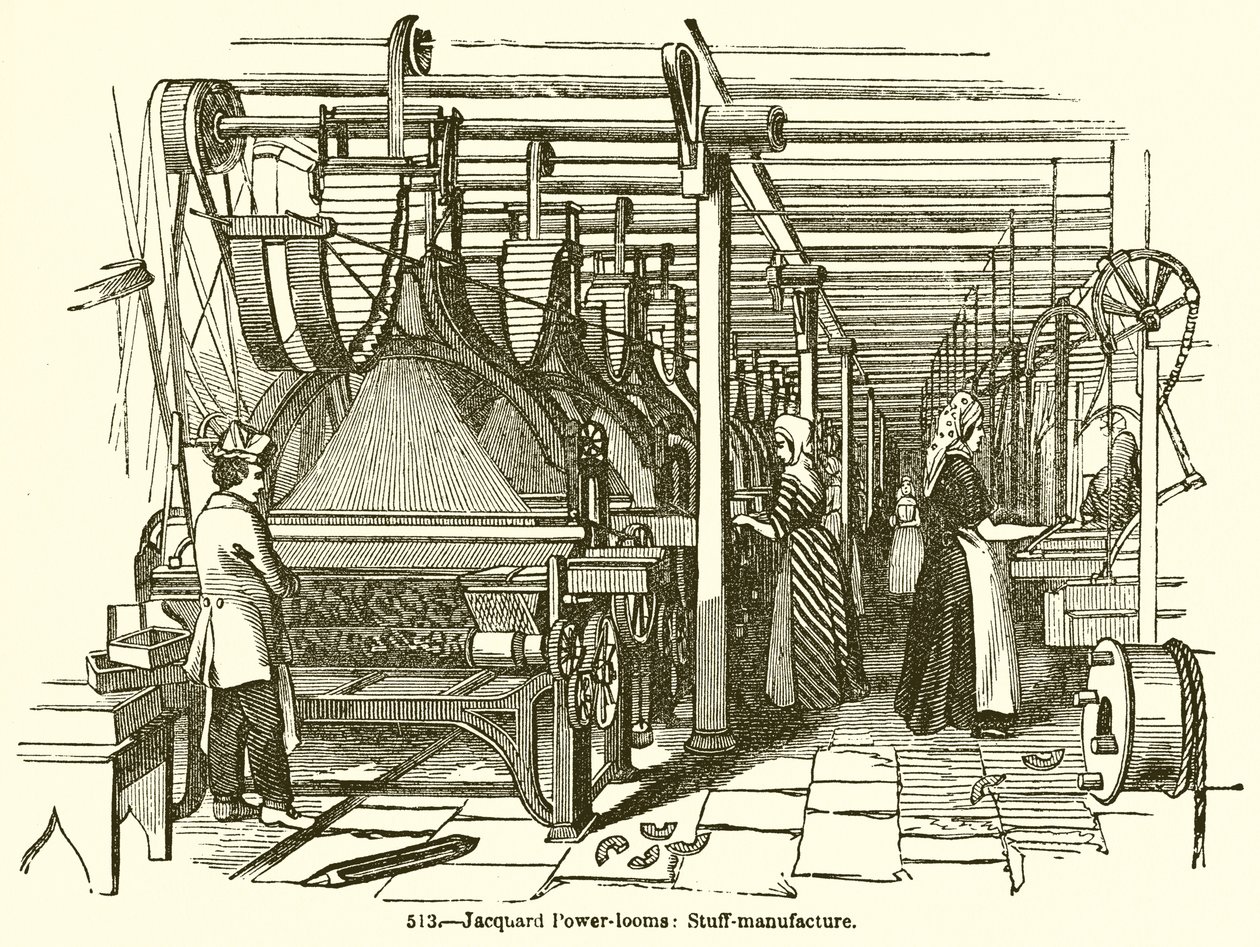 Jacquard Power-Looms: Stuff-Manufacture by English School