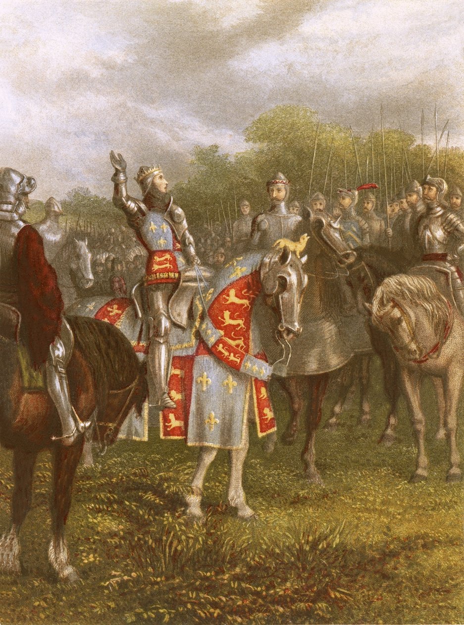 King Henry V at Agincourt by English School