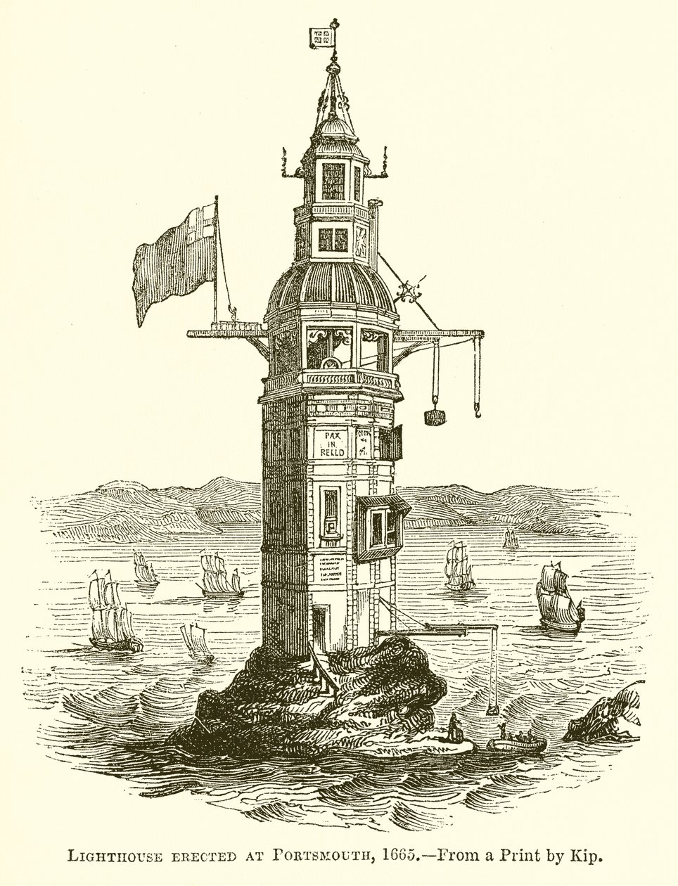 Lighthouse Erected at Portsmouth, 1665 by English School