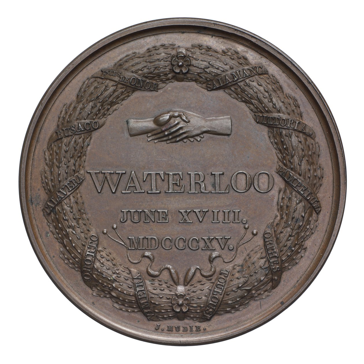 Medal commemorating the Battle of Waterloo by English School