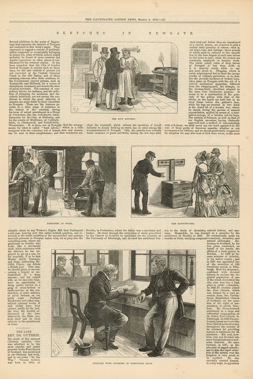 Page from the Illustrated London News by English School