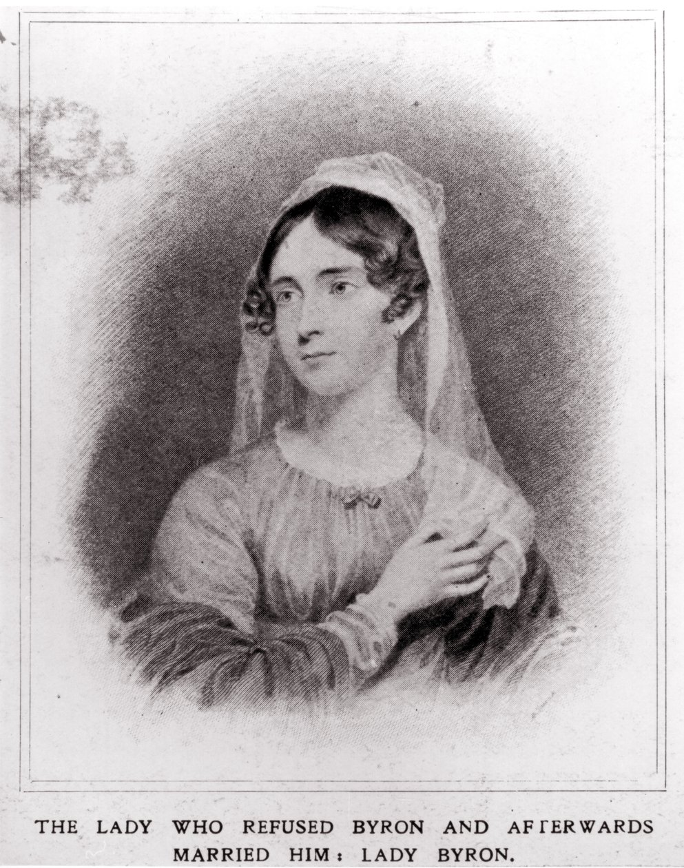 Portrait of Lady Byron by English School