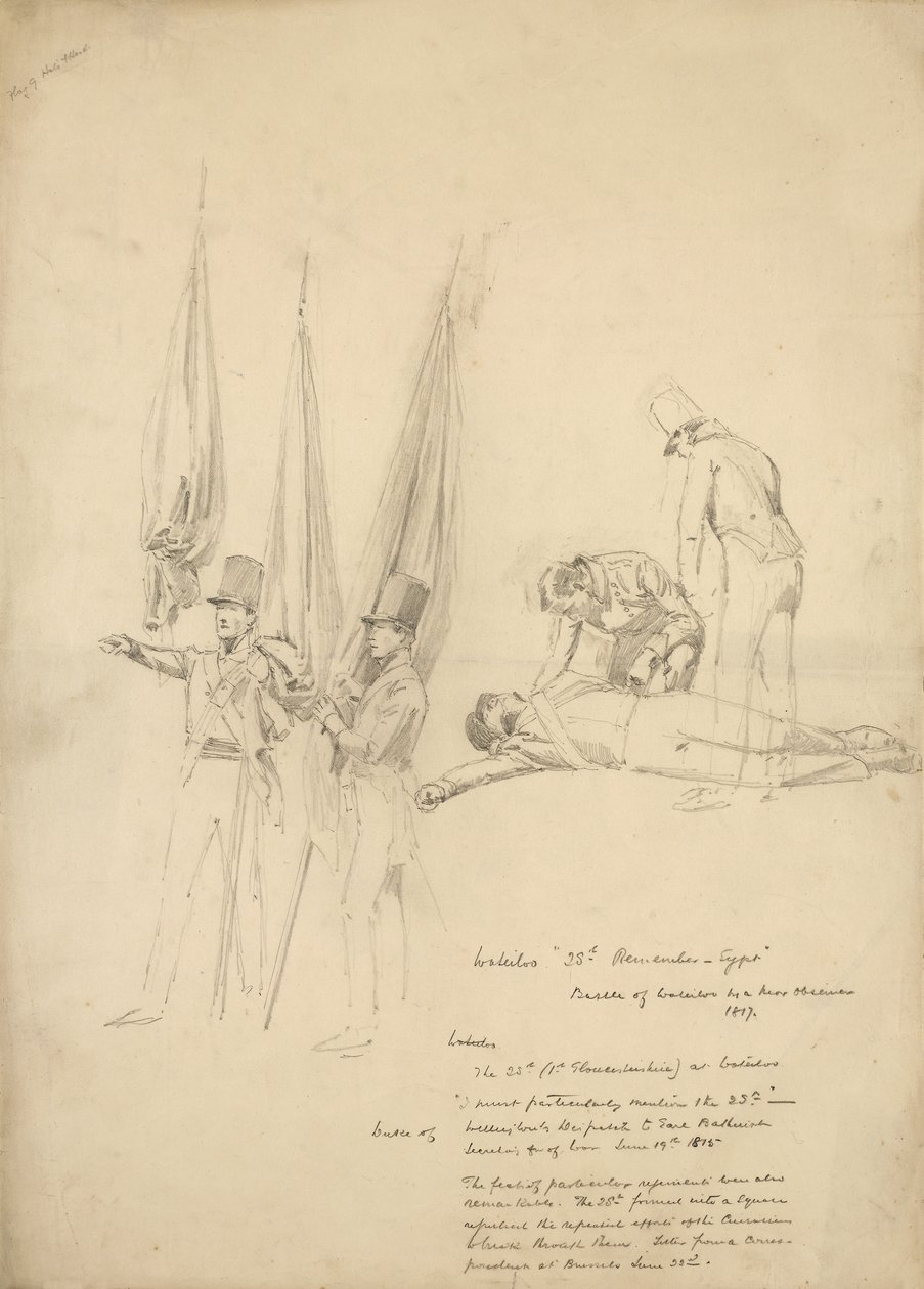 Soldiers of Waterloo by English School