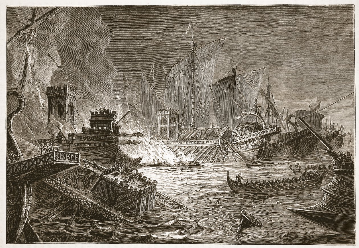 The Battle of Actium by English School