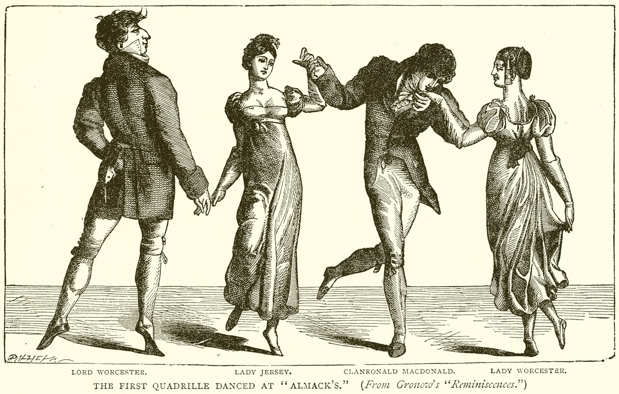 The First Quadrille danced at Almacks by English School