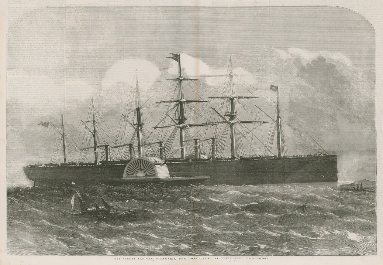 The Great Eastern Steamship by English School