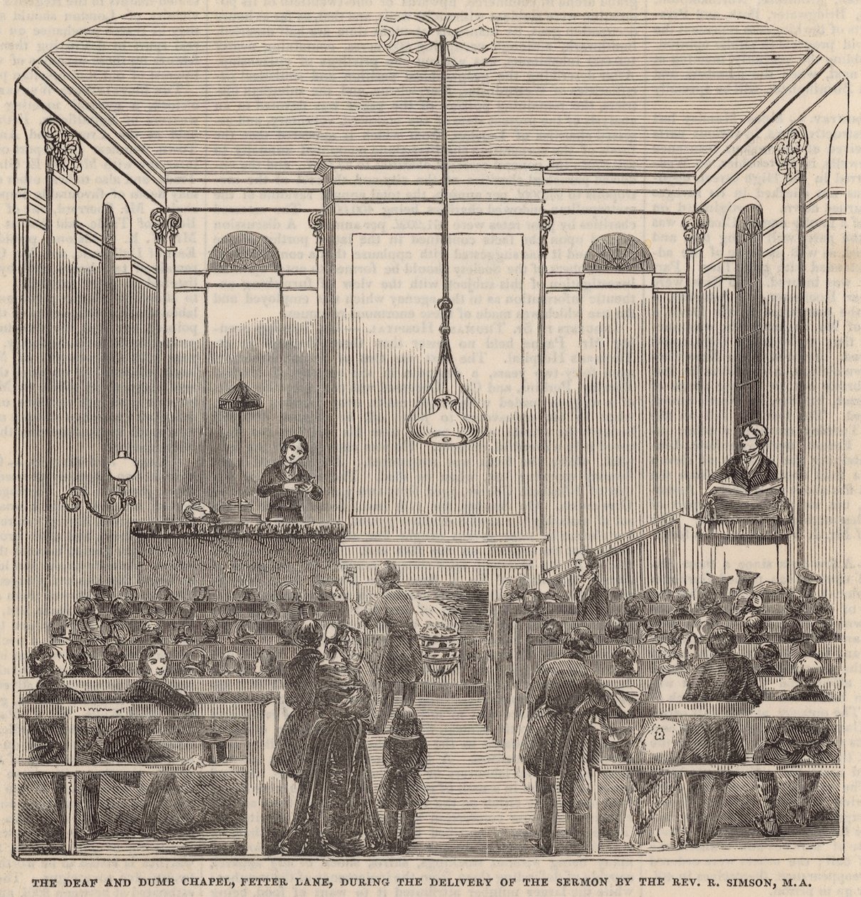 The Deaf and Dumb Chapel, Fetter Lane by English School