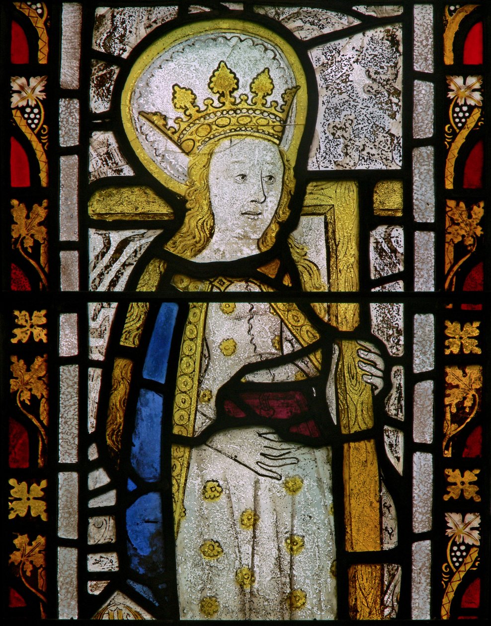 The east window depicting St Helen by English School