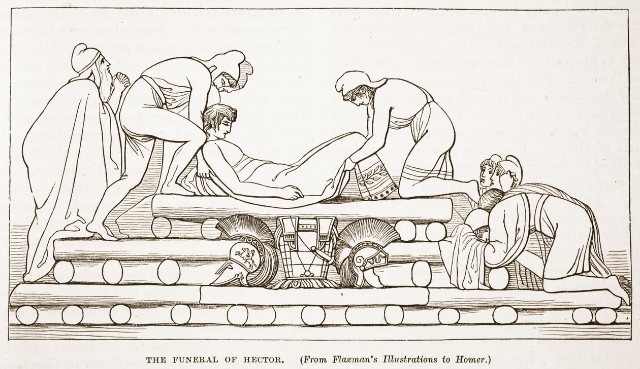 The Funeral of Hector by English School