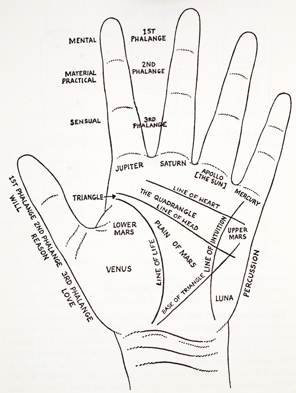 The Mount Aras of the Hand by English School