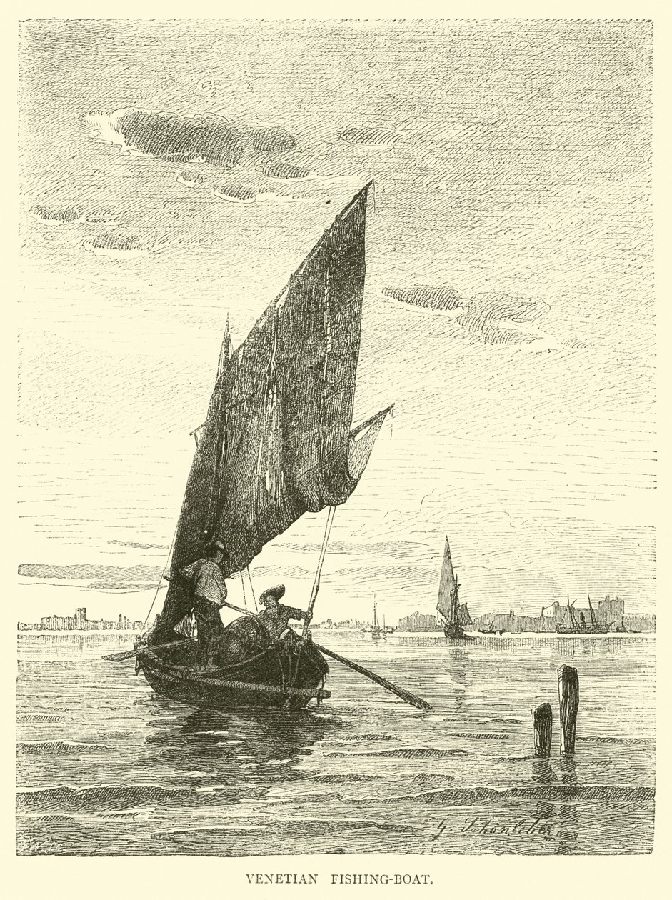 Venetian Fishing-boat by English School