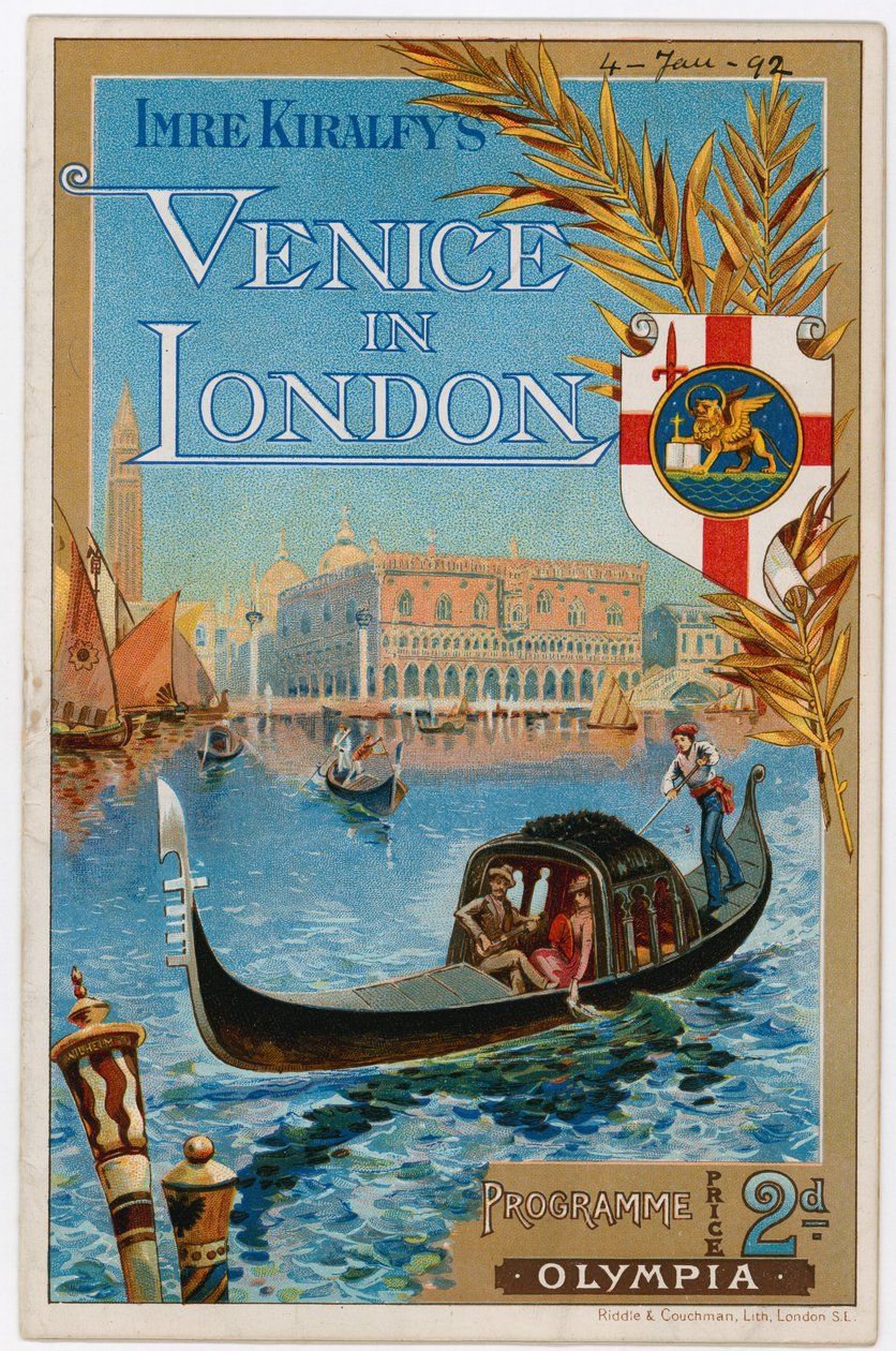 Venice in London at Olympia, 1892 by English School