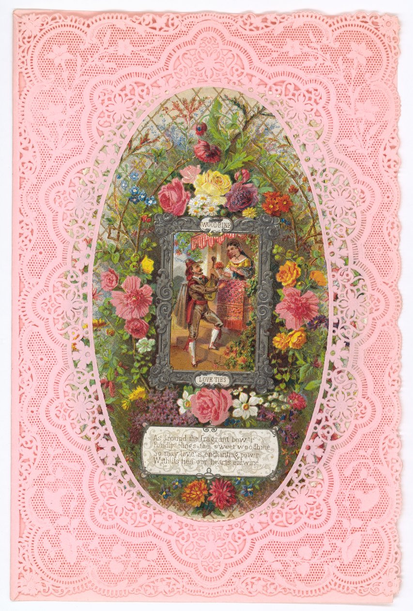 Victorian Valentine Card by English School