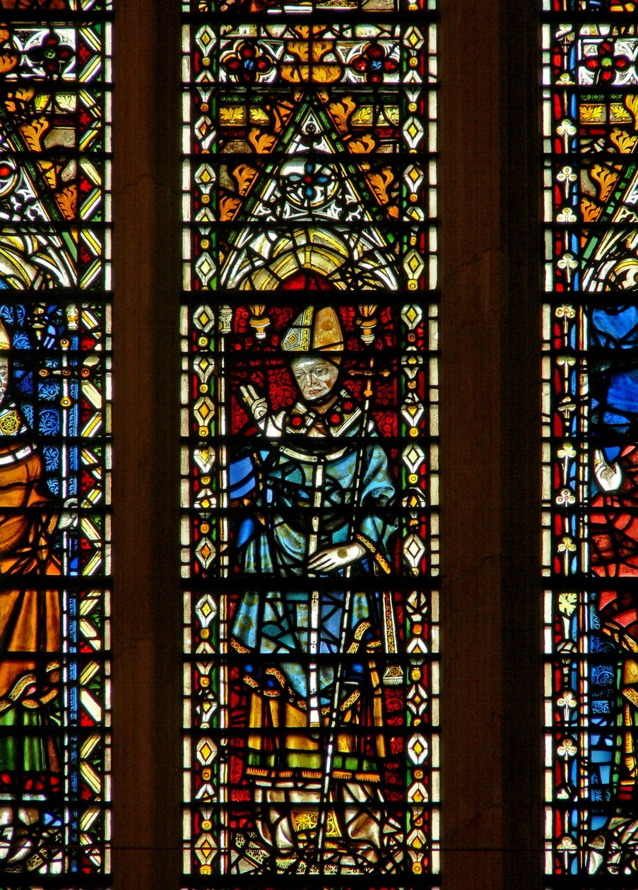 Window Ww depicting an archbishop by English School