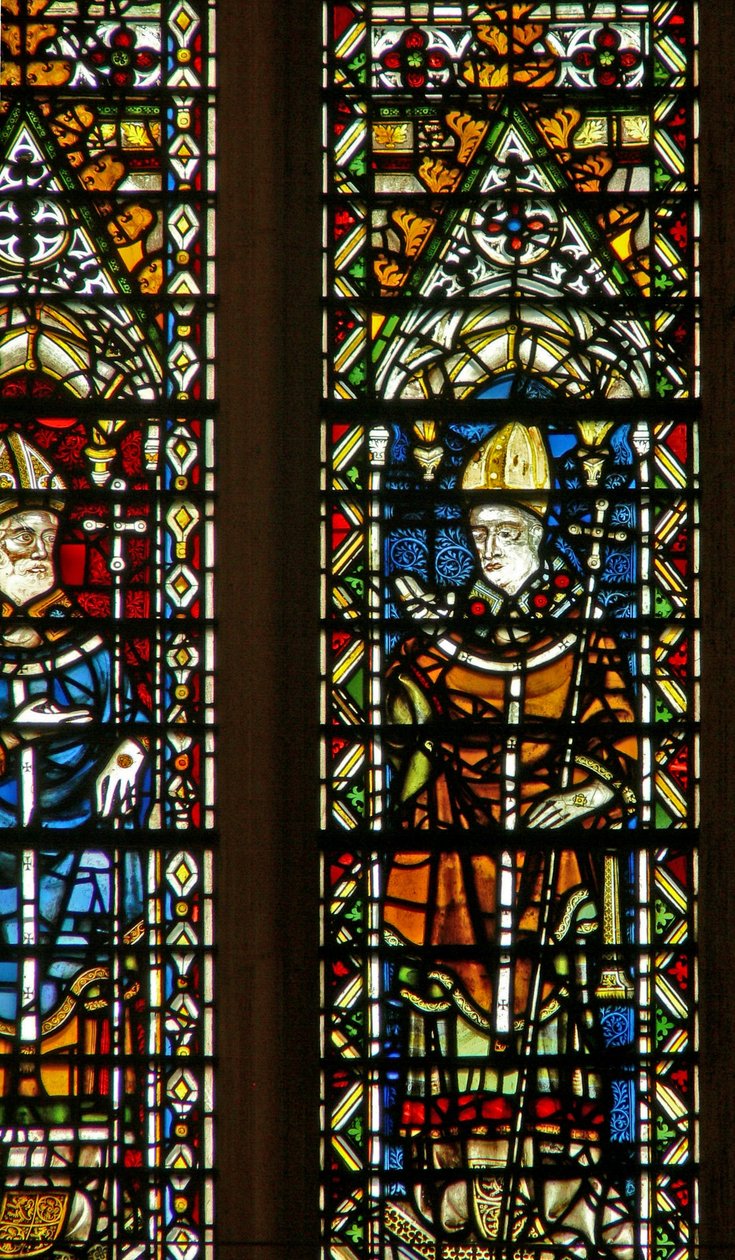 Window Ww depicting an archbishop by English School