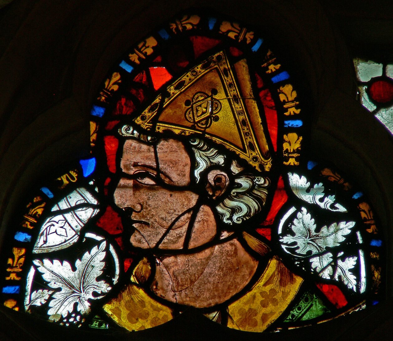 Window 2 depicting St Cuthbert by English School