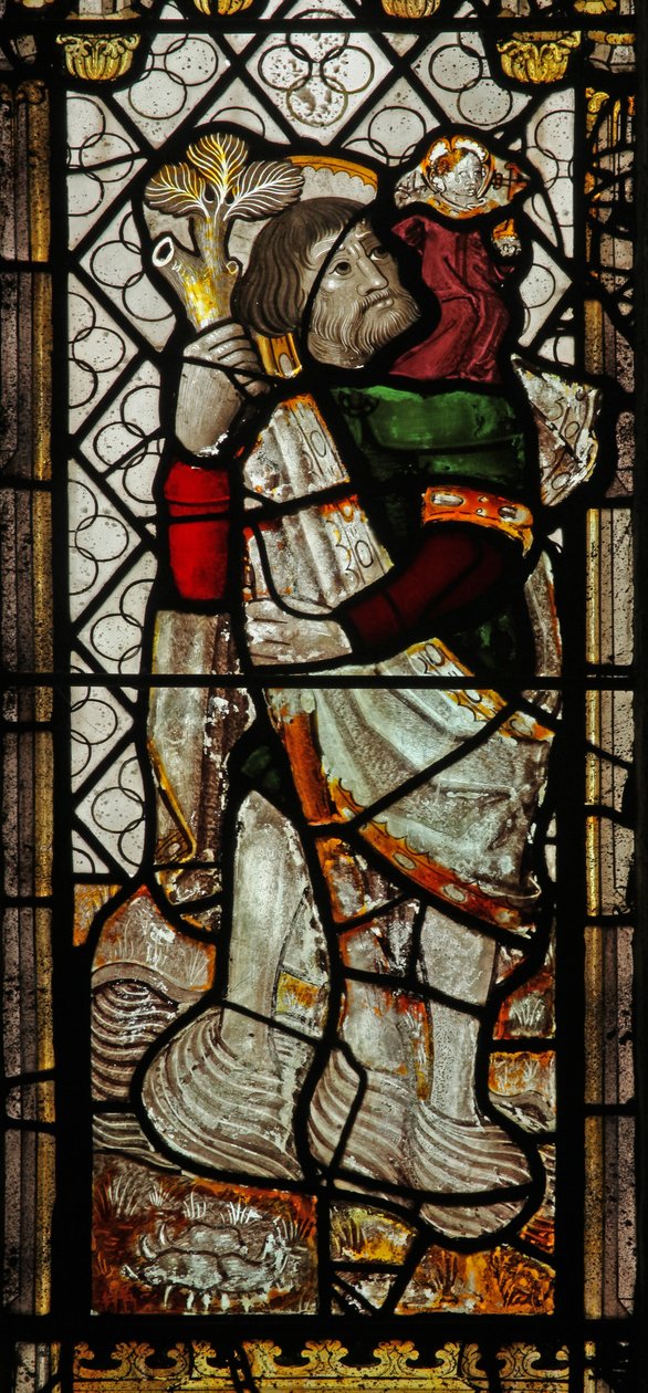 Window 3 depicting St. Christopher by English School