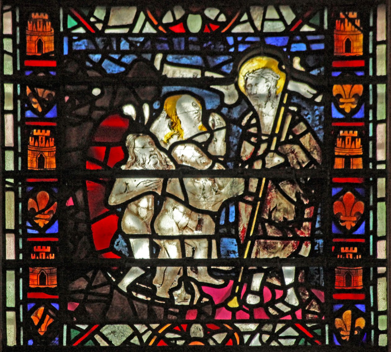 Window W58 depicting the Harrowing of Hell by English School