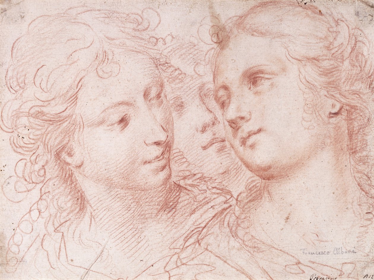 Three Studies of Female Heads by Ercole Procaccini
